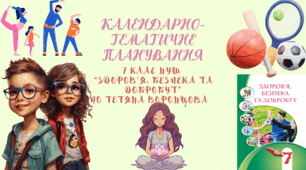 Календарно-тематичне планування для 7 класу (НУШ) з інтегрованого курсу "Здоров'я, безпека та добробут" Воронцова Т.В.