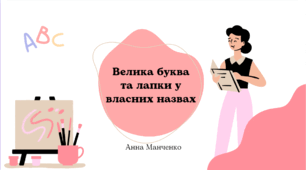 Презентація "Велика буква та лапки у власних назвах"