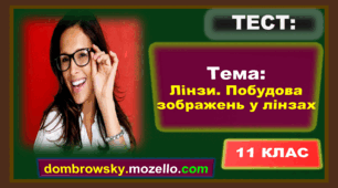 Тест за темою: «Лінзи. Побудова зображень у лінзах»