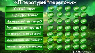 Останній урок зарубіжної літератури у 5 класі або перший урок зарубіжної літератури у 6 класі.. Інтерактивна гра "Літературні перегони" 6 клас