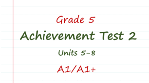 Prepare 5. Achievement test 2 (Units 5–8)