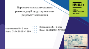 Зміни в оцінюванні учнів 5 - 9 класів, наказ 1093, в порінянні з оцінюванням 5-6 клас, наказ 298