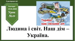 Людина і світ. Наш дім – Україна.