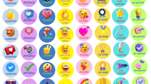 Мотиваційні наліпки-оцінки для НУШ в стилі "Emoji"