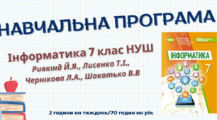 Навчальна прорама з інформатики (Ривкінд)__7 клас НУШ__2 год