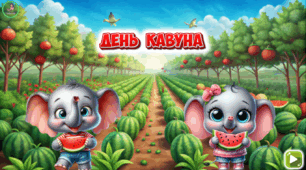 Презентація з української мови "День кавуна" 🍉. Тема: Звуки і букви. Склад. Наголос.