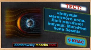 Тест за темою: «Індукція магнітного поля. Лінії магнітної індукції. Магнітне поле Землі»