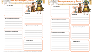 Робочі аркуші "Цивілізації Доколумбової Америки. Інки"