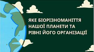 Презентація + дидактичні картки з теми "Яке біорізноманіття нашої планети та рівні його організації"" + дидактичні картки з теми