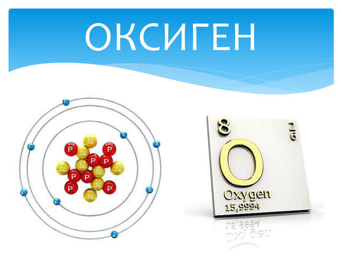 Презентація. Оксиген - будова атома, сполуки, значення, застосування