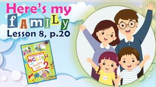 Презентація для 2 класу до 8 уроку "Unit 1. Here's my family" с.20 (до підручника О.Карп'юк)