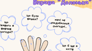Картка для рефлексії "Долонька"