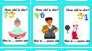 Speaking cards "How old are you?"