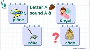 STREAM ABC Reading. Lesson 2: Exploring More with Letter A and Sound Ā