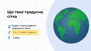Презентація на тему: "Що таке градусна сітка", 7 клас НУШ