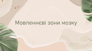 Мовленнєві зони мозку