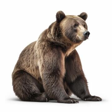 Premium Photo | Image of a bear isolated on white background generative AI