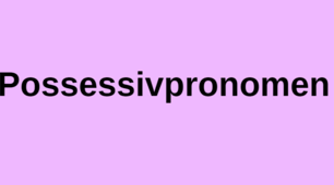 Презентація Possessivpronomen