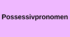 Презентація Possessivpronomen