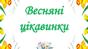 Зошит пиши - стирай "Весняні цікавинки"