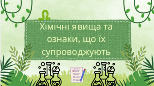 Хімічні явища та ознаки, що їх супроводжують