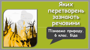 Яких перетворень зазнають речовини