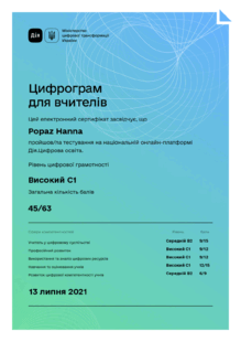  Сертифікат
