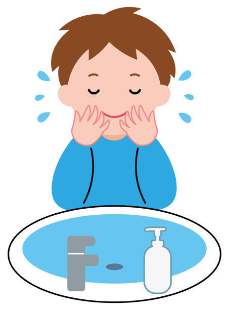 240+ Kid Washing Face Stock Illustrations, Royalty-Free Vector Graphics & Clip Art - iStock | Wash face, Packing school bag, Kid washing hand