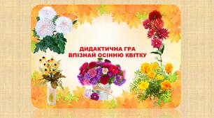 Дидактична  гра впізнай осінню квіточку