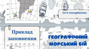 Географічний морський бій (визначення географічних координат на карті, географічна широта і довгота точки на карті)
