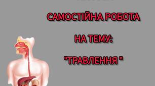 Тестова самостійна робота на тему: "Травлення", 8 клас