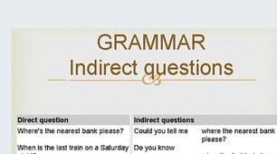 Indirect questions
