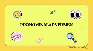 Займенникові прислівники (Pronominaladverbien)
