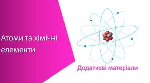 Додаткові матеріали з уроку Хімія для 7 класу НУШ на тему «Атоми та хімічні елементи»