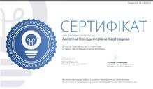  Сертифікат ,який засвідчує ,що я успішно завершила "Онлайн курс для вчителів початкової освіти "
