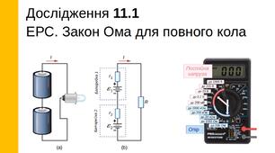 Лабораторна робота «Електрорушійна сила. Закон Ома для повного кола», 11 клас