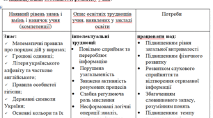 Індивідуальна програма розвитку. ІПР для учня 4 класу з ІІІ рівнем підтримки