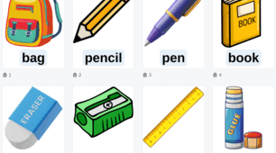 Флешкартки "School things" для 1 класу
