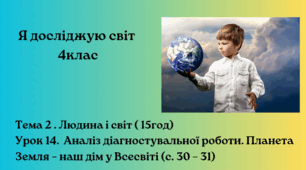 Планета Земля – наш дім у Всесвіті (с. 30 – 31) 4клас Бібік