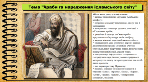 Араби та народження ісламського світу. 7 клас (НУШ). Історія: Україна і світ. За підручником авторів Васильків І. та інші.