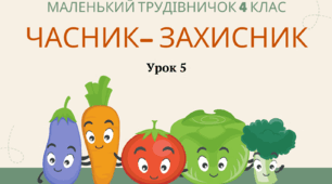 Презентація до уроку дизайн і технології 4 клас "Маленький трудівничок. Часник - захисник"