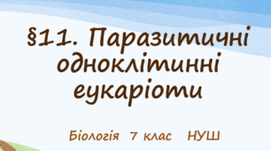 Презентація   «Паразитичні одноклітинні еукаріоти»   7клас  НУШ