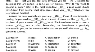 Reading Comprehension the 1st term test.