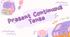 Present Continuous Tense