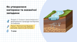 Презентація на тему: "Як утворилися материки та океанічні западини", 7 клас НУШ