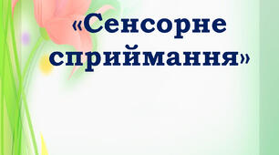 Консультація для батьків  «Сенсорне сприймання дітей раннього віку»