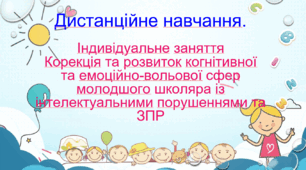 Корекція та розвиток психофізичних функцій      дитини з ООП під час дистанційного навчання  практичного психолога