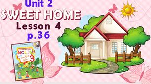 Презентація для 3 класу до 4 уроку "Unit 2. SWEET HOME" с.36 (до підручника О.Карп'юк)