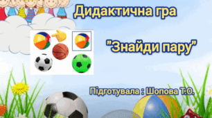 Дидактична гра "Знайди пару (Спортивне обладнання)"
