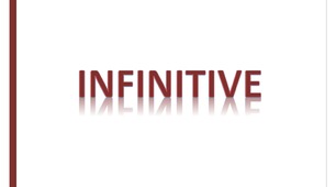 Infinitive